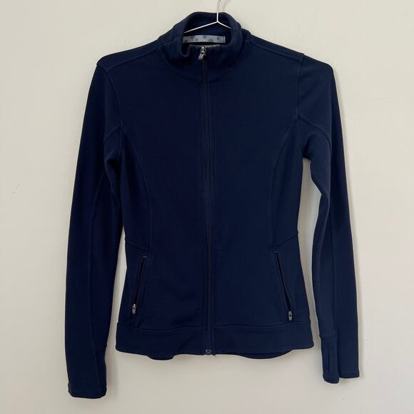 ATHLETA Womens SALUTATION JACKET Navy Blue Full Zip Size XXS - Picture 4 of 16